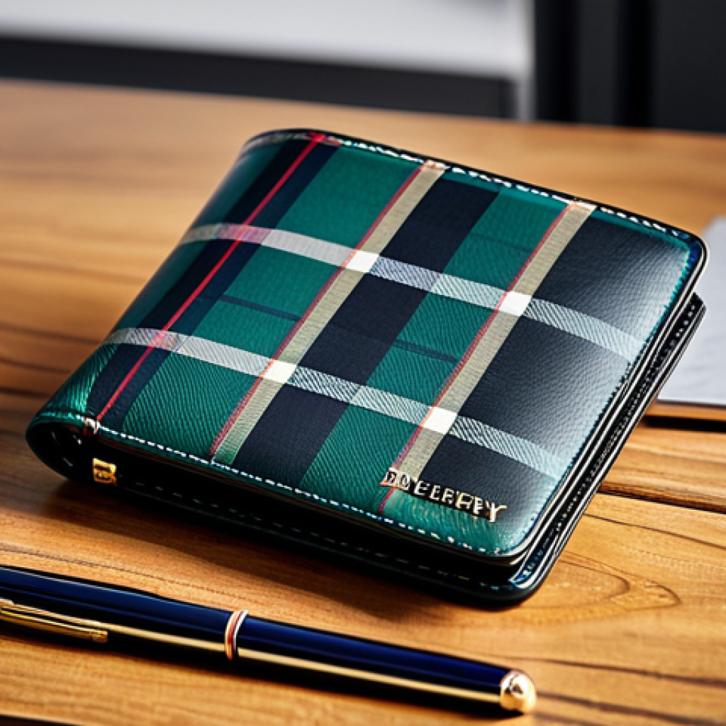 버버리 빈티지 체크 vs 루이비통 모노그램 지갑 - Burberry Wallet**

"A stylish Burberry wallet featuring the classic vintage check pattern, placed on...