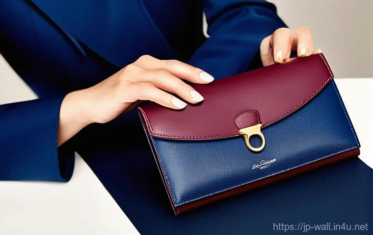 페라가모 간치니 미니 지갑과 플랩 지갑 비교 - **Prompt for a Ferragamo Gancini Mini Wallet:**
    "A sophisticated Japanese woman in her late 20s ...