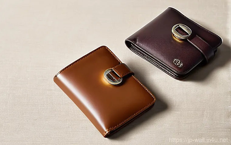 페라가모 간치니 미니 지갑과 플랩 지갑 비교 - **Prompt for a Ferragamo Gancini Flap Wallet:**
    "A confident and refined Japanese woman in her 3...